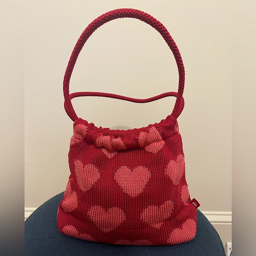 The Sak Rare Love Heart Pink & Red Woven Crochet Bag ❤️ (Valentine’s Day purse!)